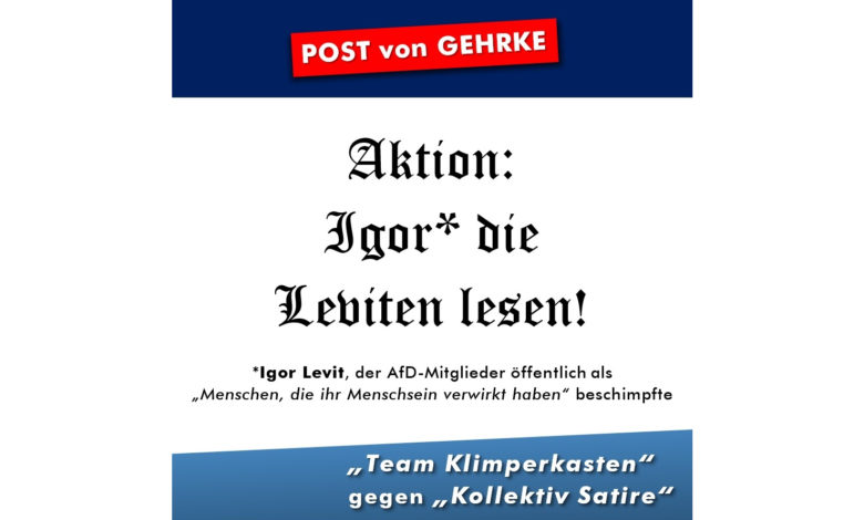 Aktion: Igor die Leviten lesen